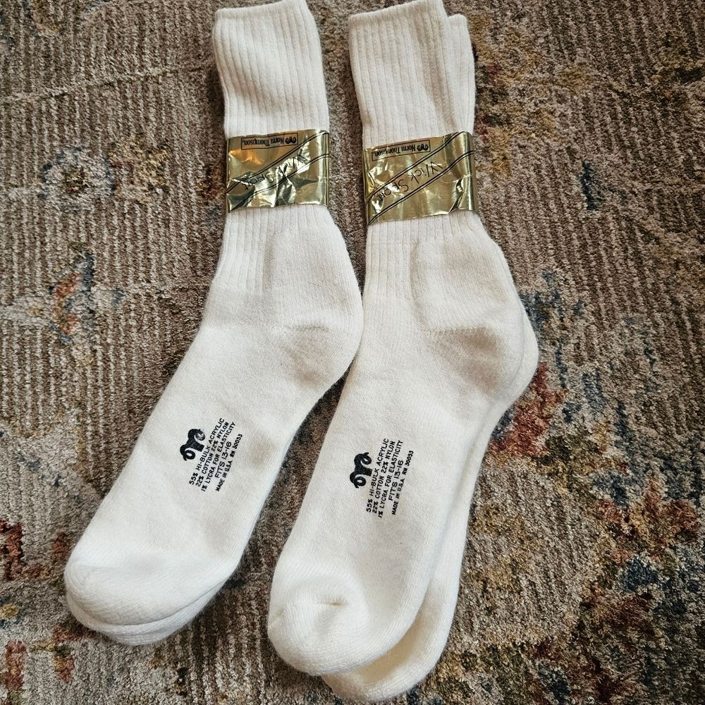 Vintage Norm Thompson Wick Sport Socks Sz 13-16, New!